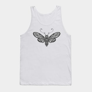 grey moth insect design Tank Top